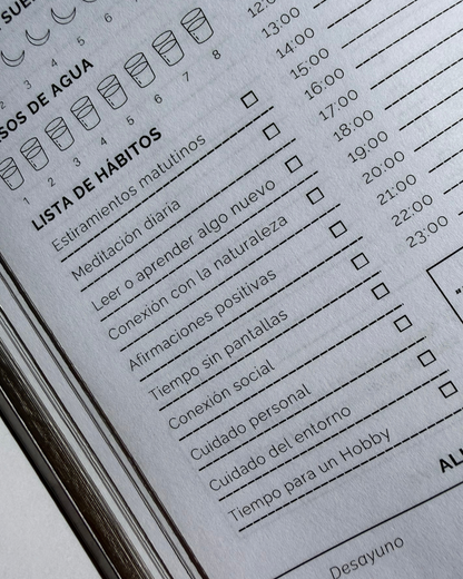 Agenda de hábitos atemporal